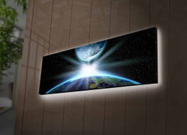 Wallity Lienzo Decorativo Iluminado con LEDs 3090NASA-019 Multicolor
